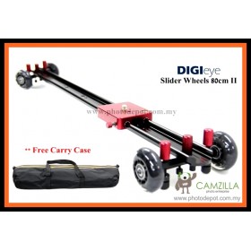 DIGIEYE 80CM Silent Slider Dolly for shooting movie 2in1 Dolly Slider - RED